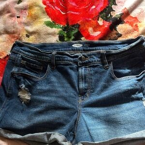 Old Navy Women's Distressed Blue Jean Shorts